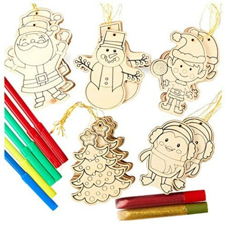 Homemade Christmas Ornaments For Kids To Make Kid Friendly Decorate Your Own Holiday Ornament Crafting Kit - Makes 30 Ornaments By Factory Direct Craft ()