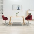 thumbnail image 1 of vidaXL Chaises de Salle à Manger Pivotantes 2 Pcs Tissu Rouge Vin, 1 of 5
