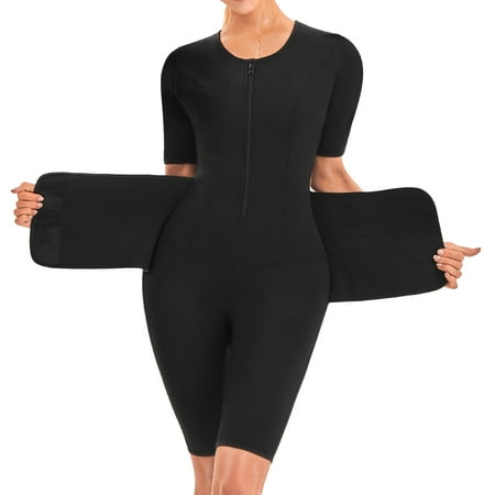 

MOLUTAN Women Full Body Sauna Suits Sweat Waist Trimmer Neoprene Body Shaper Waist Trainer Shapewear Bodysuits