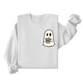 thumbnail image 4 of Craaazy Shirts For Women Cute Ghost Graphic Print Pullover Crewneck Casual Sweatshirt Gifts, 4 of 7