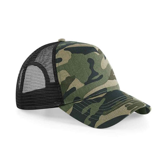 Beechfield Adult Camo Snapback Trucker Cap