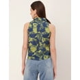 thumbnail image 4 of Moomaya Printed Sleeveless Casual Shirt, Womens Cotton Button Down Summer Tops, 4 of 9