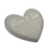 Thoughts of You Memorial Graveside Heart Plaque - Mum & Dad