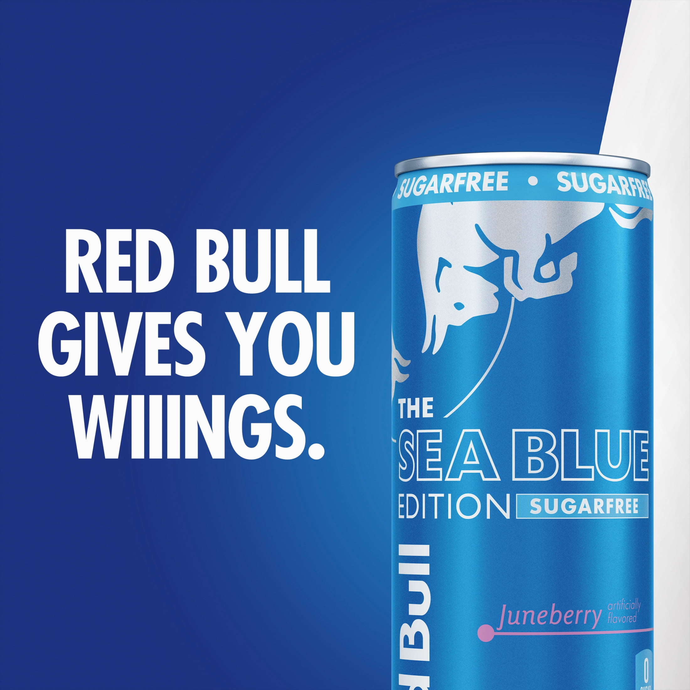 Red Bull Sea Blue Edition Sugarfree Energy Drink,  Juneberry,  8.4 fl. oz.,  6 x 4 Cans