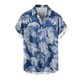thumbnail image 4 of Mens Casual Manga Corta Botón Abajo Camisas Turndown Cuello Hawaii Impresión Botón Camisa Cardigan, 4 of 5