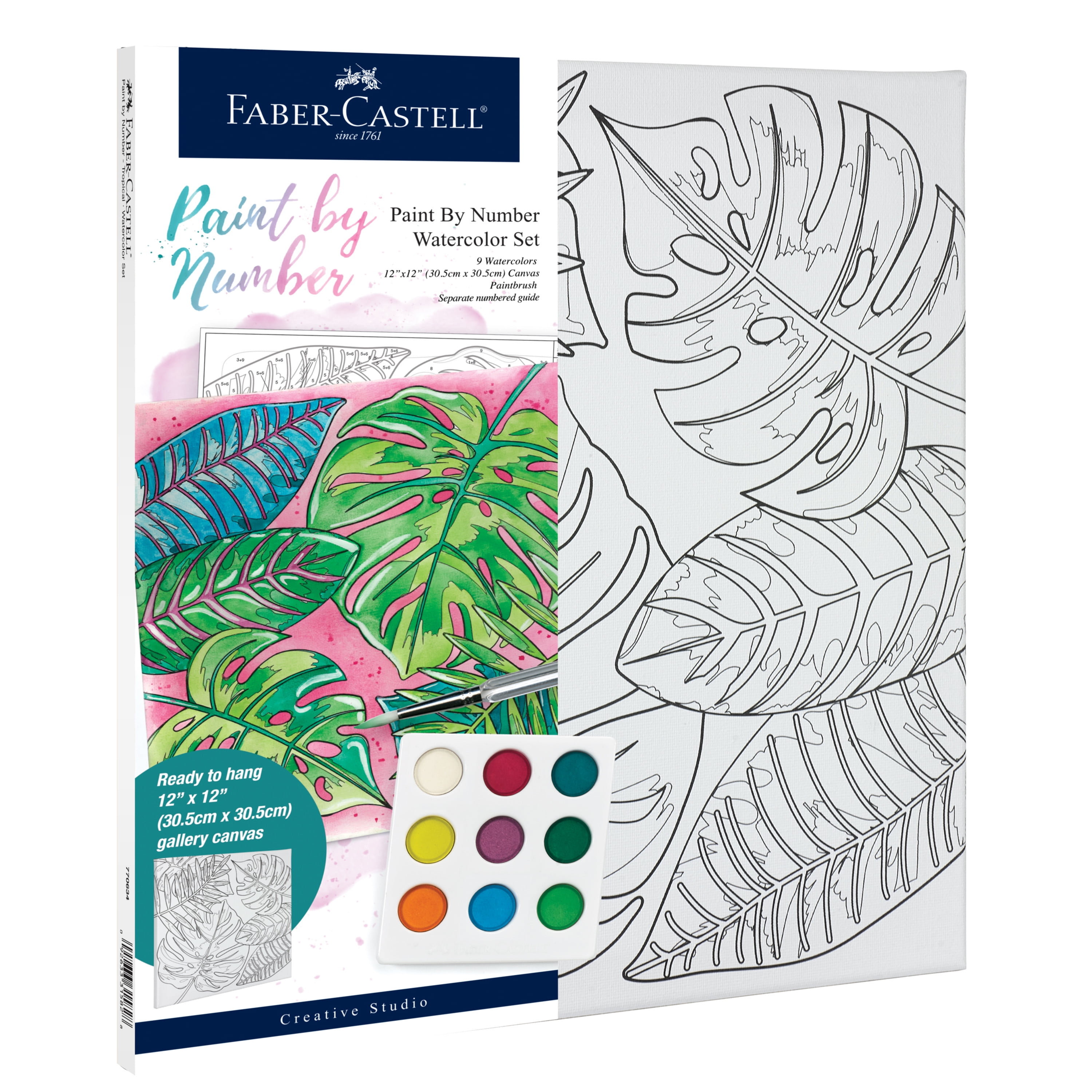 FaberCastell Paint by Number Watercolor Tropical Adult Canvas Paint