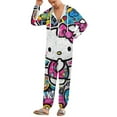 thumbnail image 2 of Hello Kitty Unisex Onesie Pajamas Zipper Jumpsuit Hooded One Piece Sleepwear for Family Mens Womens, 2 of 8