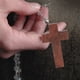 thumbnail image 2 of Crucifijo de madera con forma de cruz, 20 piezas Crucifijo de madera con forma de cruz, adorno de crucifijo, decoración con forma de cruz, diseño elevado, 2 of 9