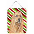 thumbnail image 1 of Carolines Treasures SC9612DS1216 Cocker Spaniel Candy Cane Christmas Aluminium Metal Wall Or Door Hanging Prints, 1 of 1