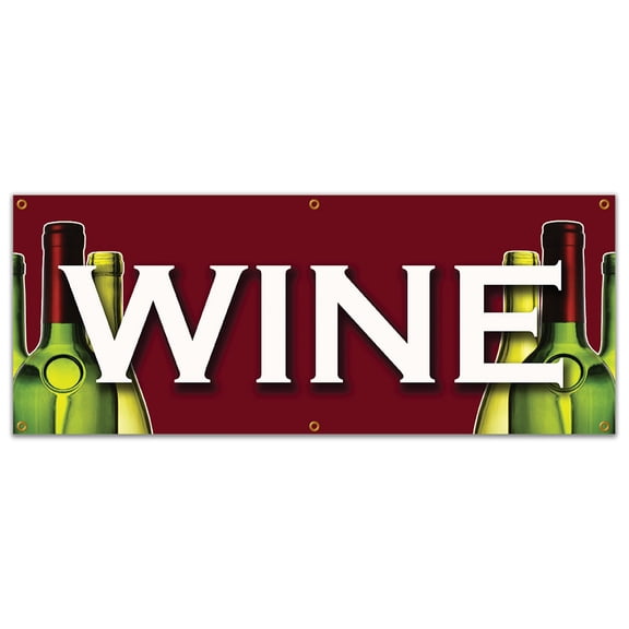 72" WINE BANNER SIGN huge sale selection tasting making equipment fine connoisseur