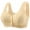Beige, variant on Ynynloco Daisy Bra for Older Women No Underwire Front Closure Bras Comfortable Full Coverage Bras Everyday Sleep Wireless Bra