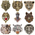 thumbnail image 2 of Broche léopard en strass pour femmes, Badge de tigre unisexe, broche de loup, fête de bureau, cadeaux pour amis, accessoires bijoux, 2 of 4