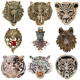 thumbnail image 2 of Broche léopard en strass pour femmes, Badge de tigre unisexe, broche de loup, fête de bureau, cadeaux pour amis, accessoires bijoux, 2 of 4