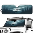 thumbnail image 2 of Yuyamidu Deer Windshield Sun Shade for Jeep Wrangler JL JLU & Gladiator, Camo Hunting Front Window Sun Visor Blocks UV Rays Foldable Sunshade, 2 of 7