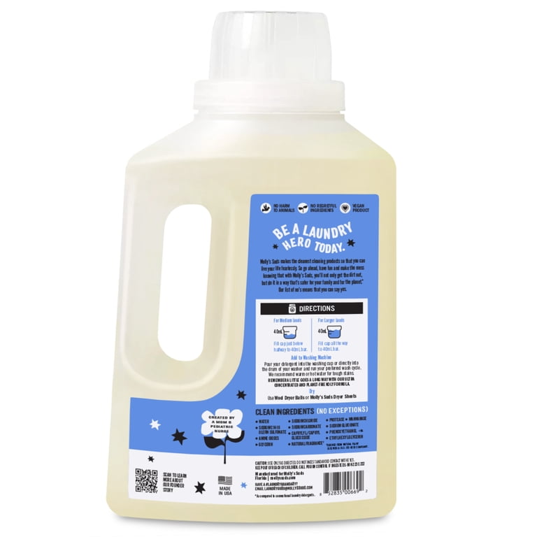Molly's Suds 2x Concentrated Liquid Laundry Detergent, Ocean Mist, 90 Loads photo 2