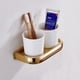 thumbnail image 5 of Set titular de cepillo de dientes Titular de Cepillo de Caliente Vintage Pared Tazas de Cerámica Doble Latón Dorado Magideal Set titular de cepillo de dientes, 5 of 7