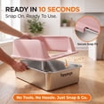 thumbnail image 5 of Topyangs Stainless Steel Litter Box, XL Metal Cat Litter Box for Big Cats, Pink, 5 of 15