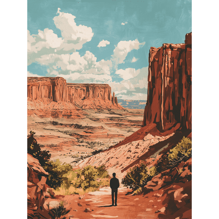 Canyon Landscape Canvas Painting/Wall Art, Suitable for Living Room, Bedroom, Office, Hotel, and Restaurant Decoration.