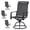 Patterned Backrest-Grey, variant on Patio Swivel Chairs Set of 2, Waterproof Outdoor Dining Chairs with All-Weather Textilene Mesh, High Back Rocker Chairs for Deck, Garden, and Backyard (Beige)