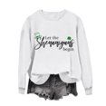 thumbnail image 2 of BLTIBY St Patricks Day Sweatshirt for Women Spring Fall Lucky Printed Long Sleeve Round Neck Fashion Causal Pullover Tops 2025 White 2 M, 2 of 4
