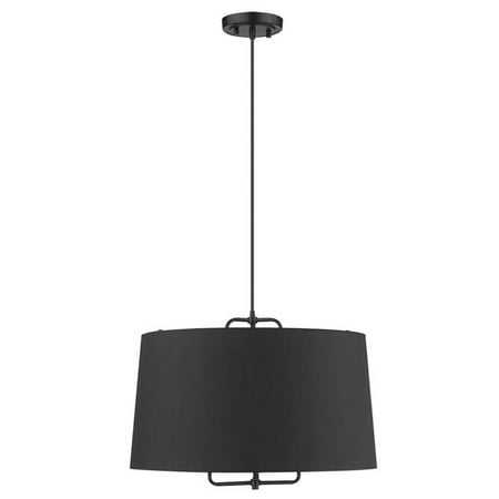 

HomeRoots 398287 17 x 24 x 24 in. Lamia 3-Light Matte Black Mini Pendant