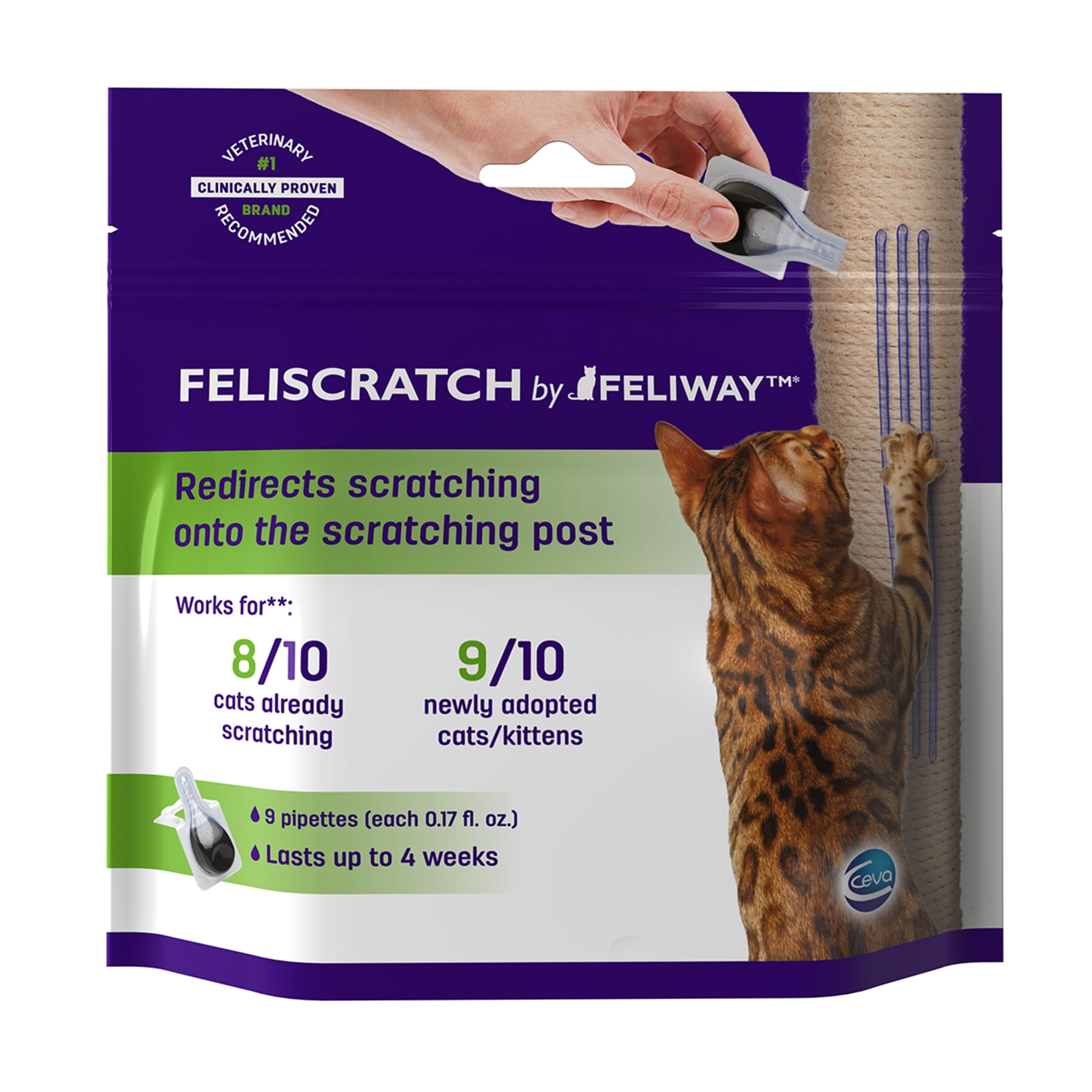 Feliway Feliscratch Behavioral Aid For Cats 9 Pipettes Walmart 