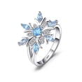 thumbnail image 1 of Qarigey Anillo de cristal para mujer, joyería para nudillos, exquisita decoración de mano, boda, compromiso, vacaciones, joyería artesanal Ropa, zapatos y accesorios Miscelánea Talla 7, 1 of 6