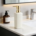 thumbnail image 5 of Glass Soap Dispenser, 350ml Luxury Gold Refillable Pump Bottle, Hand Wash Dispenser, Glass Pump Bottle for Kitchen Bathroom Shampoo Lotion 7.48x2.52x2.52in, 5 of 6