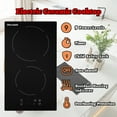 thumbnail image 6 of Weceleh 2 burner Electric Cooktop, 12 Inch Built-in Electric Stove Top 3000W, Ceramic cooktop with two Burners 220-240V(No Plug), Child Safety Lock, Timer, 9 Heating Levels, Sensor Touch Control, 6 of 7