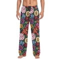 thumbnail image 7 of FORMRS Mens Pajama Pants with Pockets Cotton Sleepwear Lounge Bottoms Sizes S-2XL, Vibrant Flowers Pattern, 7 of 7
