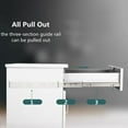thumbnail image 4 of Metal Rails for Home Office Furniture, Stainless Steel Drawer Slides Heavy Duty Ball Bearing Tracks for Quiet Sliding, Side Mount 3-Fold Extension for Kitchen Cabinets Wardrobes (20cm Length), 4 of 5