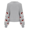 thumbnail image 4 of Staki Ugly Knit Christmas Sweater Girl Boy Knit Sweater Blouse Pullover Sweatshirt Warm Crewneck Long Sleeve Tops for Infant Toddler(Gray,6-7 Years), 4 of 8