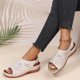 thumbnail image 5 of Amzcrzy Zapatos de mujer,Zapatos de mujer,Zapatillas de mujer, Sandalias romanas vintage con cuña recortada y punta abierta para mujer Sandalias Mujer Zapatillas De Casa, 5 of 8