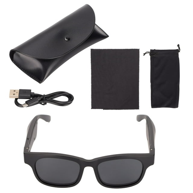 Lunettes de Soleil Intelligentes, Réduction du Bruit Haute Résolution Lunettes de Soleil Sans Fil Polyvalentes pour l'Extérieur Argent,Vert,Bleu,Rouge,Noir