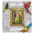 thumbnail image 3 of Ambesonne Parrot Shower Curtain, Exotic Colorful Birds Image, 69"Wx70"L, Multicolor, 3 of 3