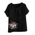 thumbnail image 4 of My Orders Cute Summer Tops for Women, Cute Big Gym Tshirts Comfy White Tees Slim Fit Summer Tops for Women 2025 Trendy Plus Size Short Sleeve Button Up Shirts for Women Print, 4 of 4