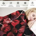 thumbnail image 3 of ARISTURING Red Rose Blanket Romantic Vintage Burgundy Petal Flower Super Soft Bedding Throw Blanket Flannel Blankets Couch Sofa Warm Lightweight for Boys Girls, 3 of 6
