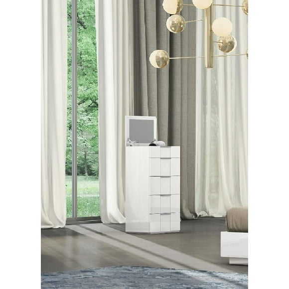 K-Living Harvey Chest With Built-In Mirror And Jewellery Storage
