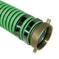 thumbnail image 4 of Gloxco Heavy Duty EPDM All Weather Suction Hose Assembly, Black Tube, Lime Green Helix, 3" Inside Diameter with Male x Female NPSM Pinlug Fittings Installed, 20 ft Length, 4 of 7
