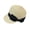 Beige, variant on Women's Vintage Straw Sun Hat With Black Bow, Wide Brim UPF 50+ Cap, Chic Breathable Hat for Vacation, Beach & Outdoor Activities White One Size