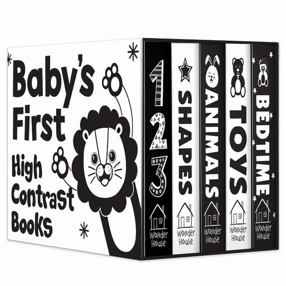 Baby's First High-Contrast Books Boxed Set [Box Set of 5] - Age Group: 0  / Black and White Tummy Time Books /Illustrate, (Paperback)