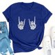 thumbnail image 2 of Tops Para Mujer Blusa Casual Elegante Camisas Para Hombre Retro Mueca Estampado Suelto de Manga Corta Jersey Camiseta de Fondo Odeerbi ODB170287, 2 of 6