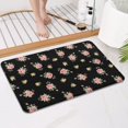 thumbnail image 4 of Pioneer Flower Floral Print Pattern Bathroom Rugs Mat, Non Slip Microfiber Bathroom Rug with Rubber Backing, Soft Mats for Bathroom Floor Tub Shower, 17"x27", 4 of 5