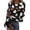 Black(Cartoon Ghost), variant on Halloween Womens Tops Long Sleeve Slim Novelty Pumpkin Tunic Tops Holiday Spring Day Crew Neck Ribbed Tee Tops Yellow L