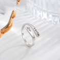 thumbnail image 6 of Faith Cross Sterling Silver Open Statement Rings Adjustable Minimalist Hope Love Eternity Wedding Band Promise Ring Wrap Finger Bands Fashion Jewelry Gifts for Women Men Xmas, 6 of 6