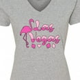 thumbnail image 4 of Inktastic Las Vegas- Flamingo Silhouette in Pink Women's V-Neck T-Shirt, 4 of 5