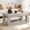 Beige, variant on LKTART 39.37" 2-Tier Storage Coffee Table Thick Top Rustic Mid Century Rectangular Cocktail Table for Living Room Office Apartment, Black