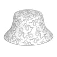 thumbnail image 1 of Fotbe Hand Drawn Snake Sombrero Tipo Pescador con Estampado – Sombrero de Sol de Algodón de Moda para Playa, Golf, Pesca, 1 of 6