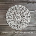 thumbnail image 3 of 20/30/40cm Flower Embroidery Hollow Out Lace Placemat Heat Resistant Pad Cup Coaster Wedding Party Home Decor, 3 of 8