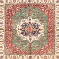 thumbnail image 1 of Ahgly Company Tapis d'Intérieur Carré Abstrait Châtaigne Rouge, 3 Pieds Carré, 1 of 6